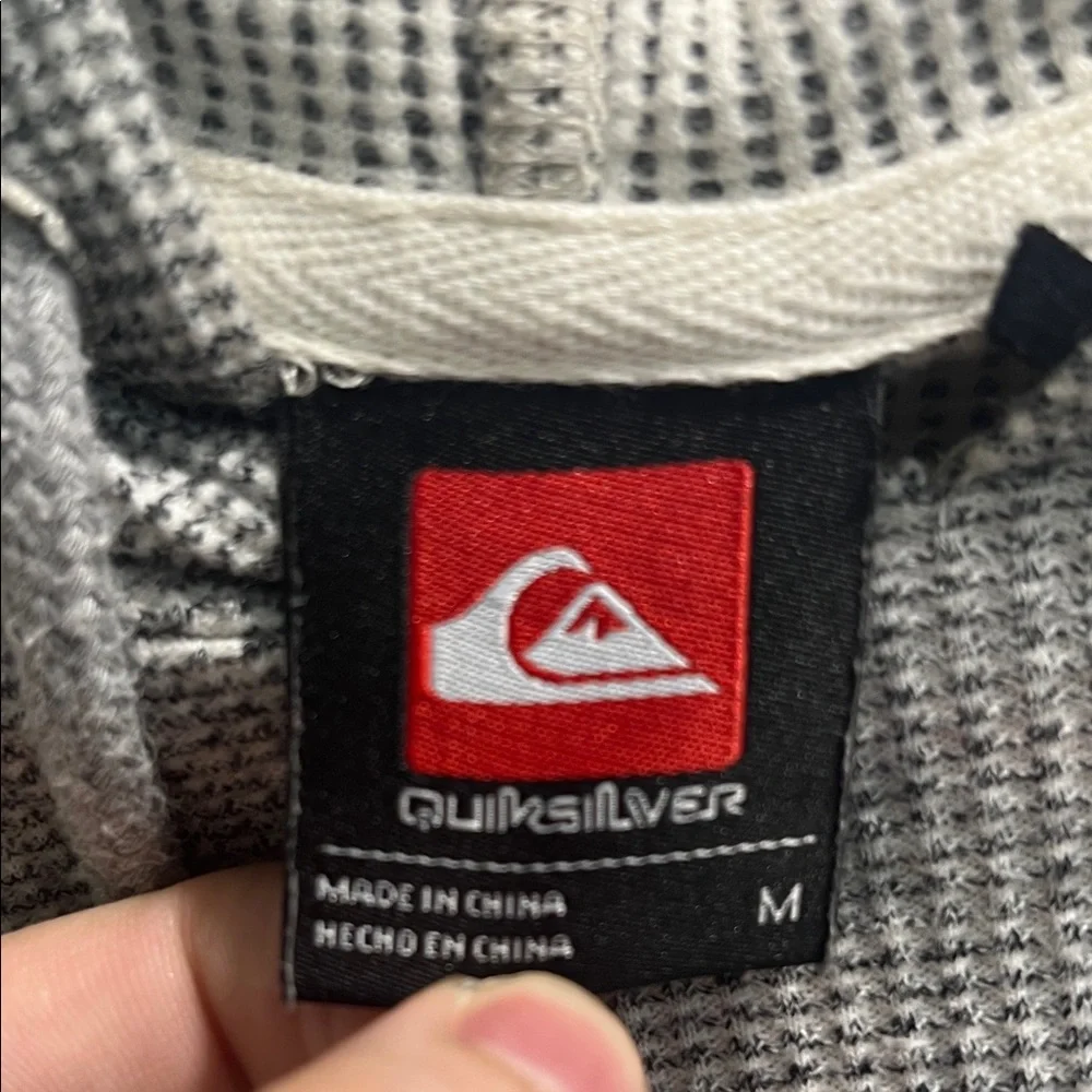 Like New Quiksilver Charcoal Men's Hoodie Size Medium . - Picture 4 of 10